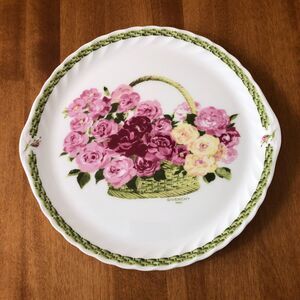Givenchy Paris Serving Plate Bone China Floral Yamaka Japan Scalloped Edge